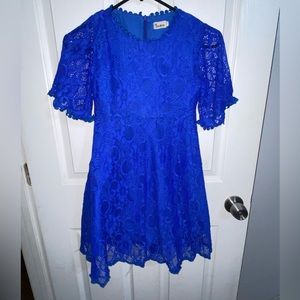 Royal blue knee length dress - youth size 10/12
